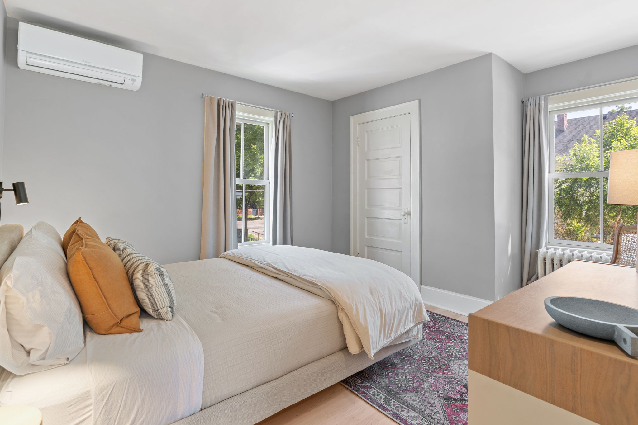 Primary bedroom with queen bed