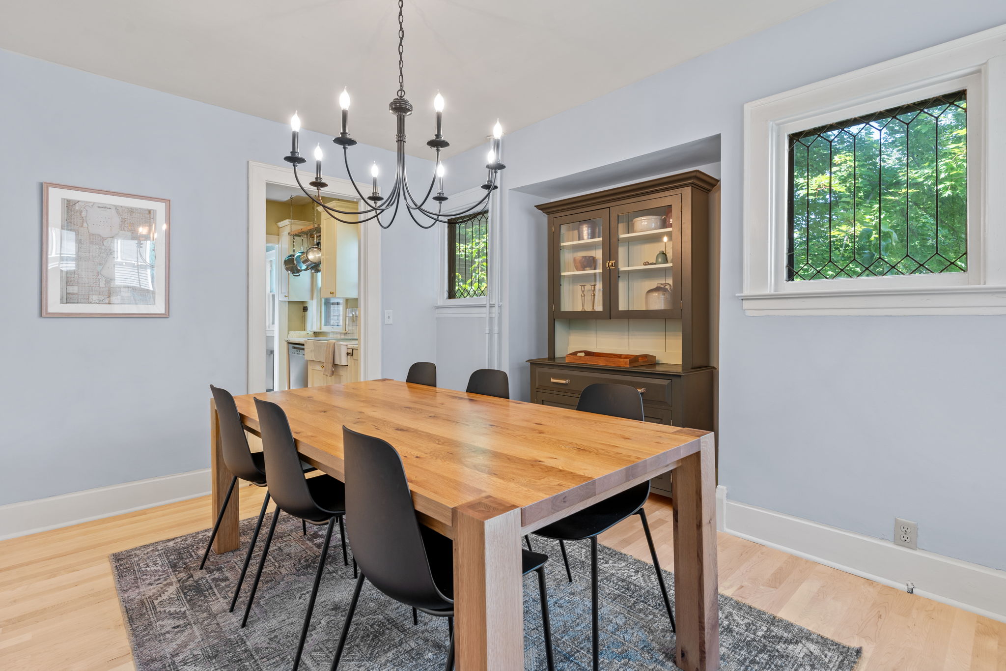 Living room setup at The Hills House