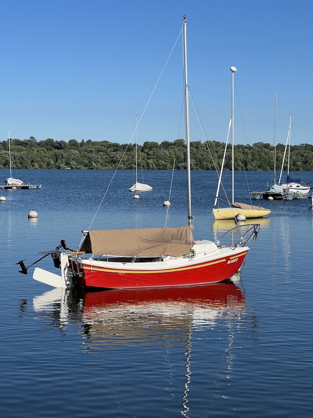 Sailboat on Lake Harriet in Minneapolis